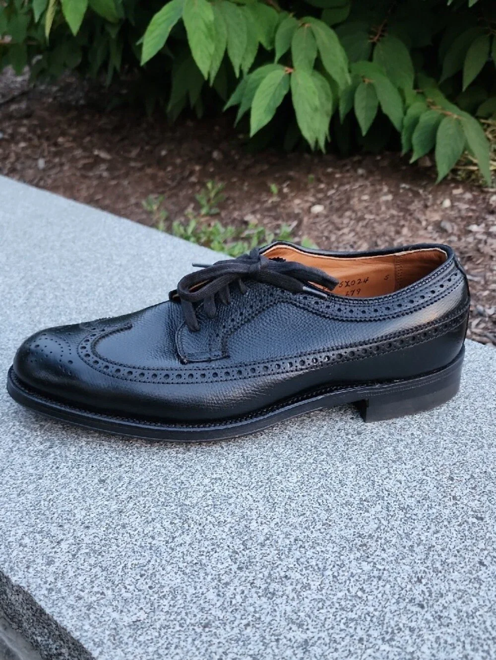Alden 679 Black Alpine Grain Long Wing Blucher Shoes 7.5 D
